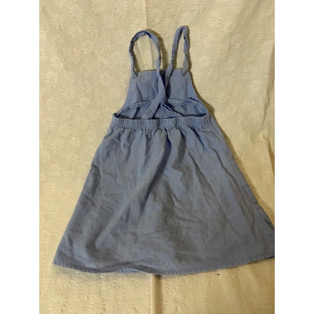 Disney Junior Minnie Mouse vintage 90sGirls 2T LightBlue Chambray Pinafore Dress